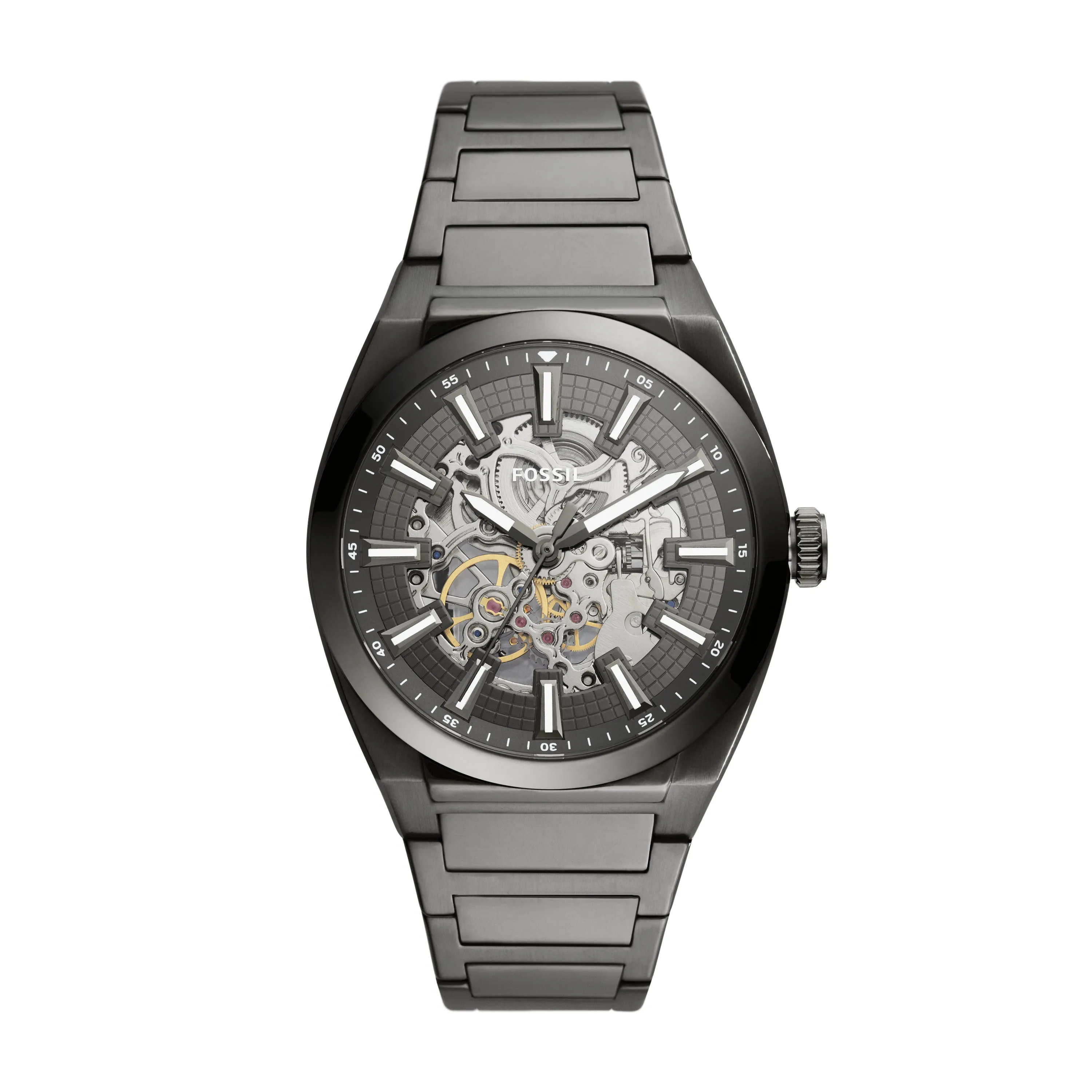 Everett Automatic Smoke Stainless Steel Watch