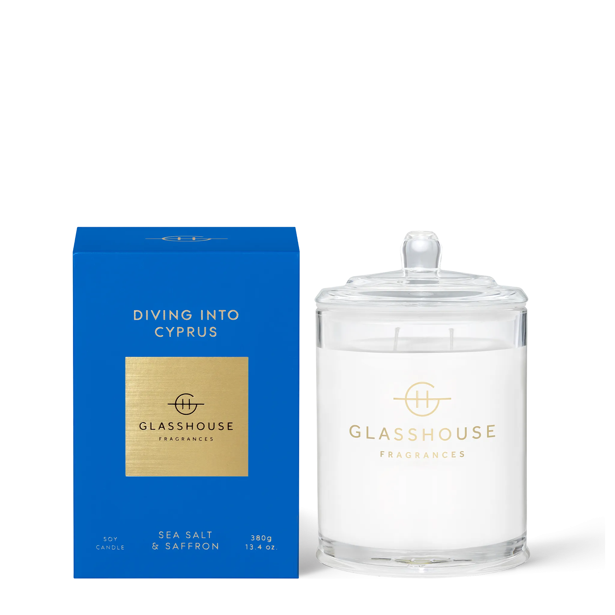 Glasshouse Fragrances Diving Into Cyprus 380g Candle