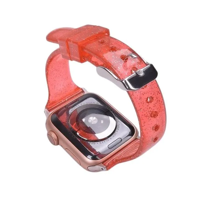 Glitter Silicone Watch Strap for Apple Watch