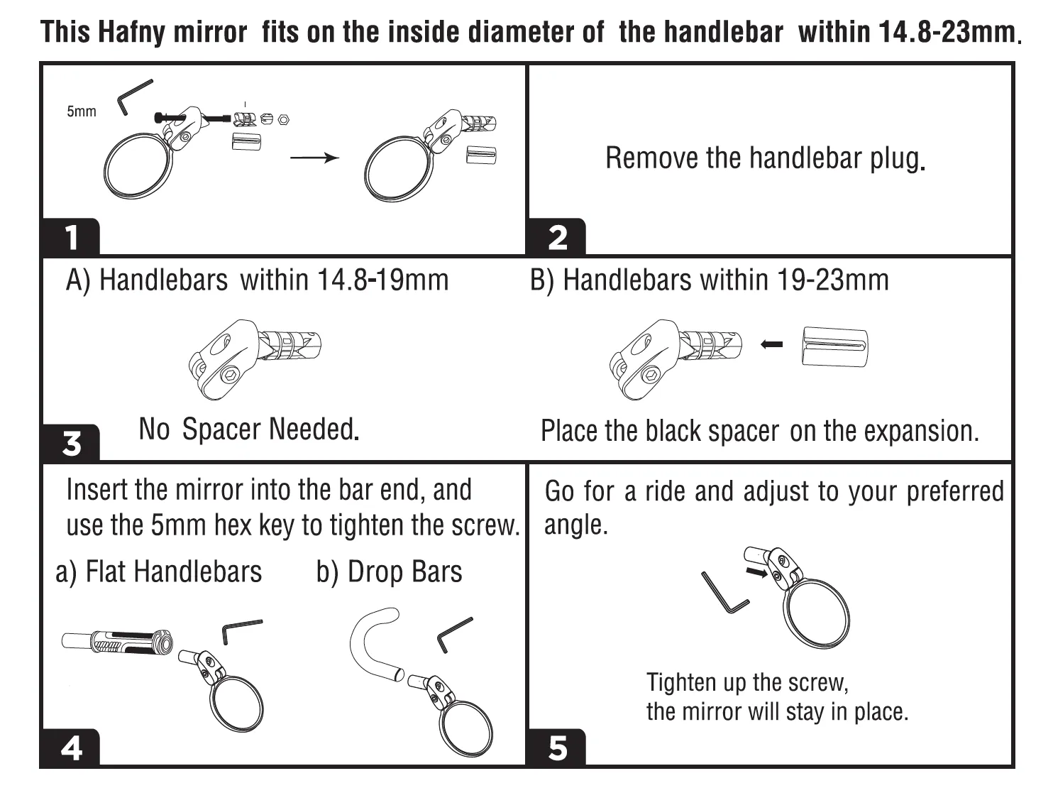 Hafny Bar End Mirror