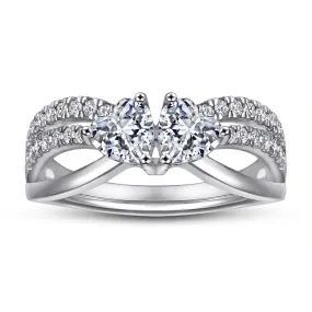 “Heart to Heart” Split Shank Engagement Ring