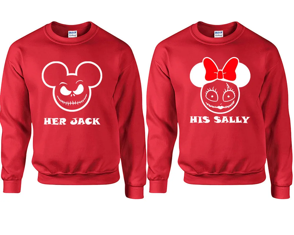 Her Jack His Sally Couple Matching Crewneck Sweater