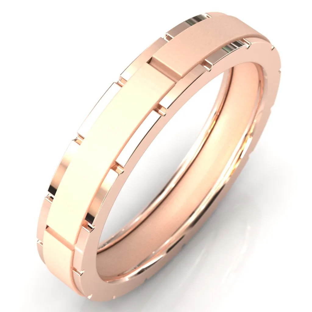 High-End Round Cut Gems Couple's Full Eternity Matching Two-Band Set