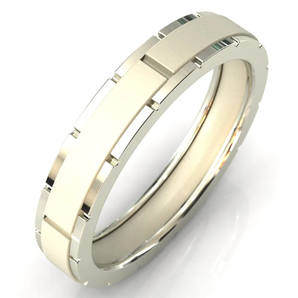 High-End Round Cut Gems Couple's Full Eternity Matching Two-Band Set