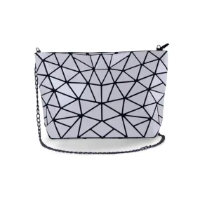 High-Quality Luminous Geometric Holographic Crossbody Bag With Chain for Women