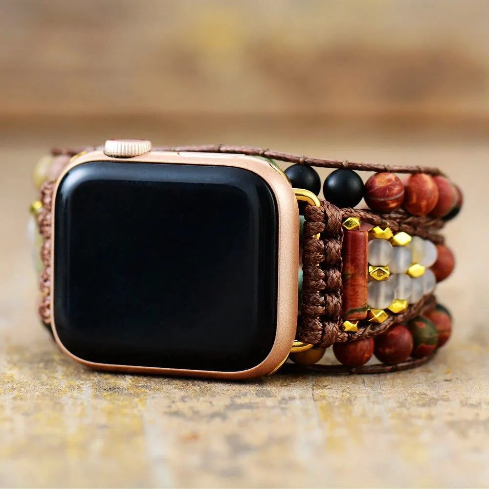 Jasper, Onyx & Turquoise Apple Watch Band