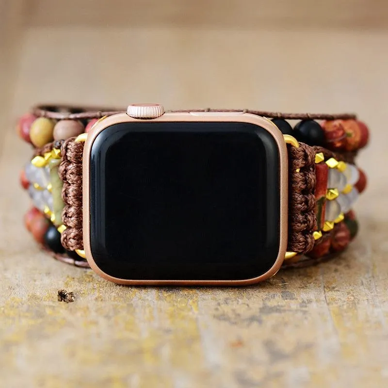 Jasper, Onyx & Turquoise Apple Watch Band