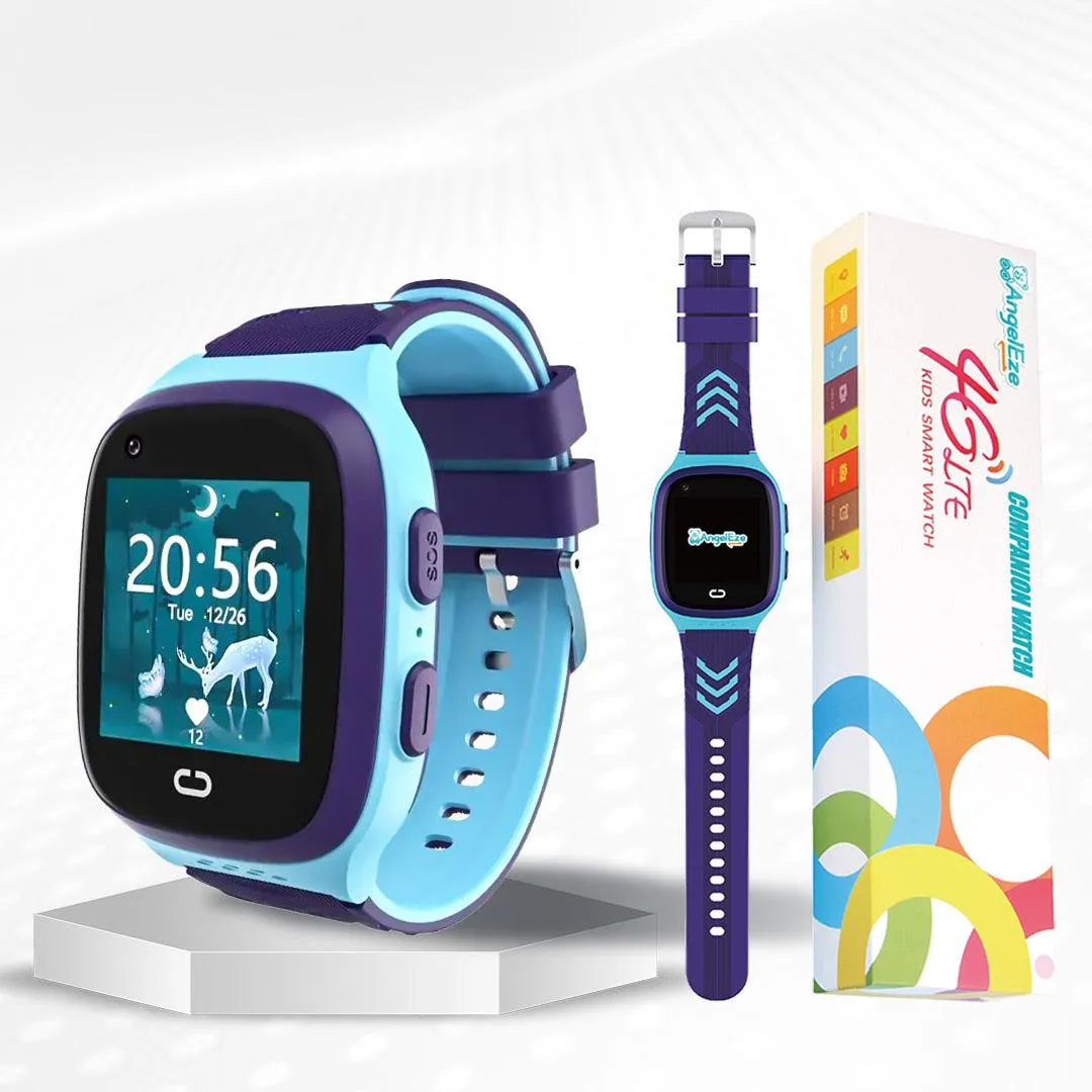 Kids 4G LTE Smart Companion Watch - GPS Location Tracking and Video Calling - IP65 Water Resistant Watch for Kids