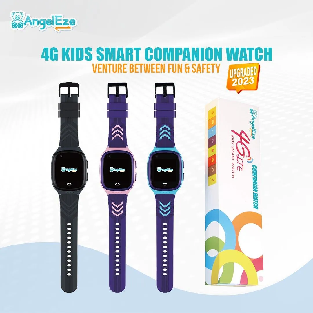 Kids 4G LTE Smart Companion Watch - GPS Location Tracking and Video Calling - IP65 Water Resistant Watch for Kids