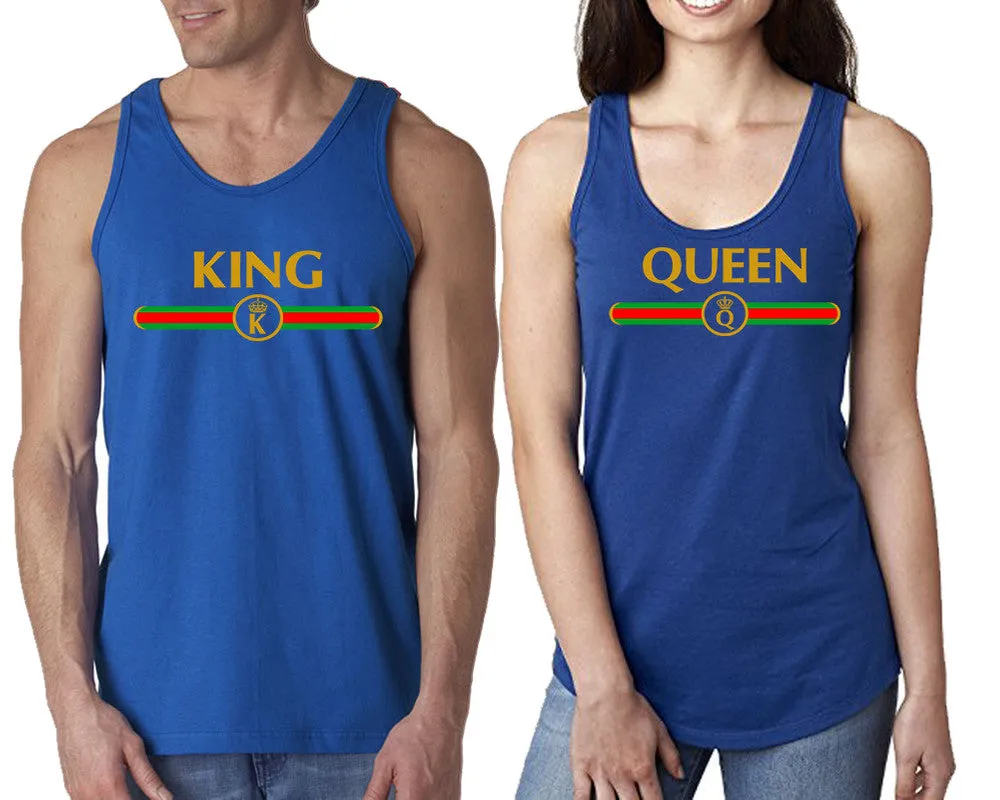 King and Queen Couple Matching Tanktops