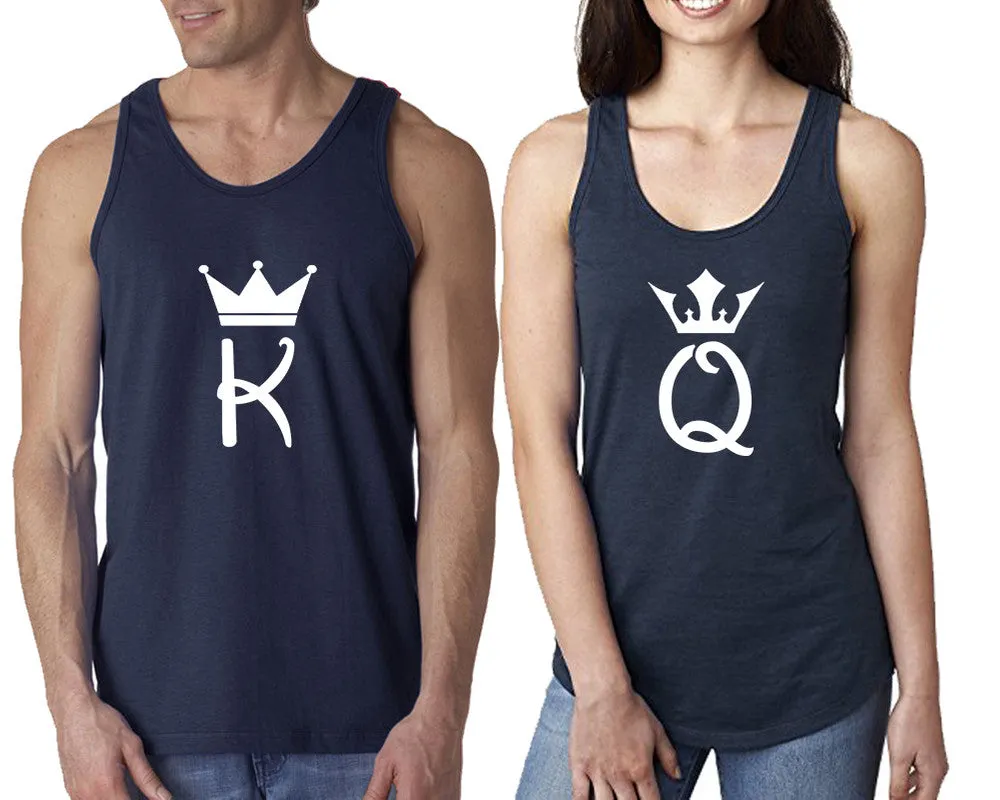 King and Queen Couple Matching Tanktops