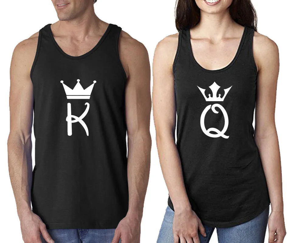 King and Queen Couple Matching Tanktops