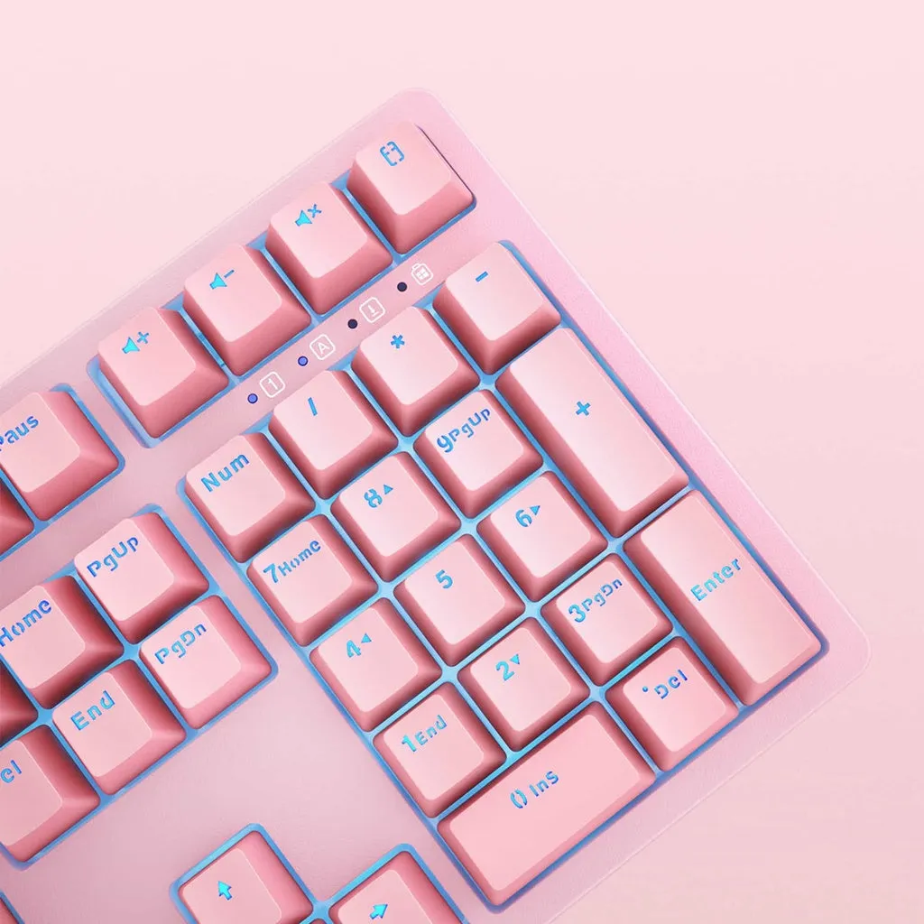 KM-G15 Pink Mechanical Blue Switch Gaming Keyboard