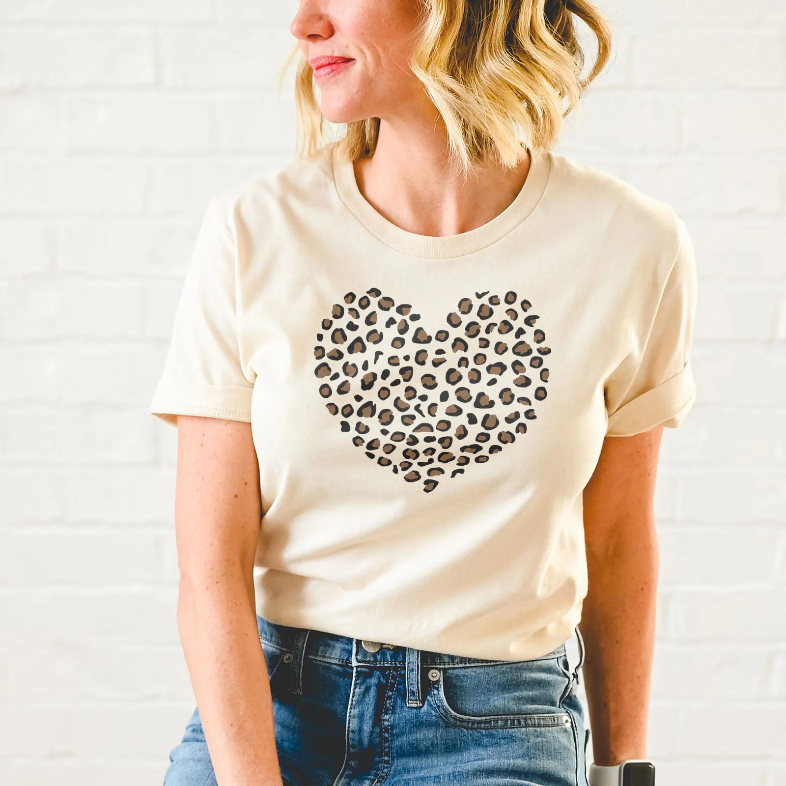 Leopard Heart Tee