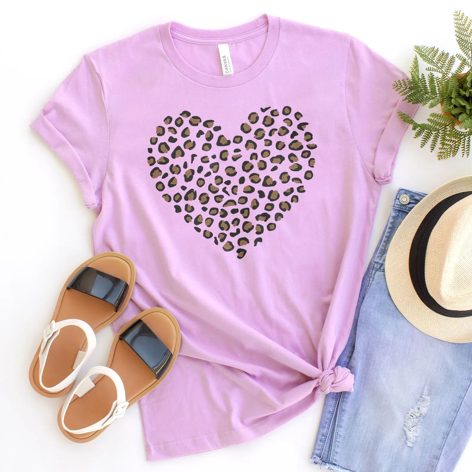 Leopard Heart Tee