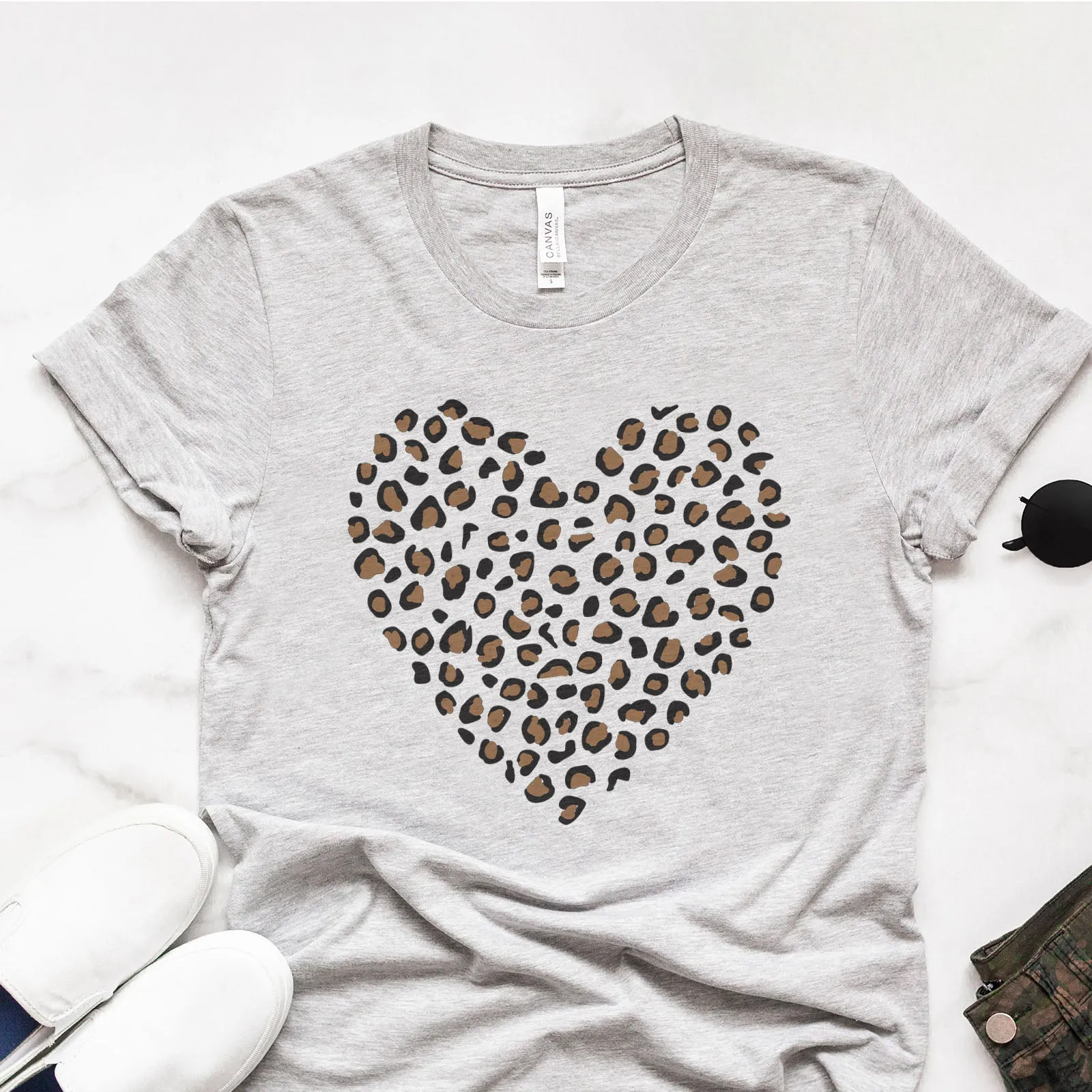 Leopard Heart Tee