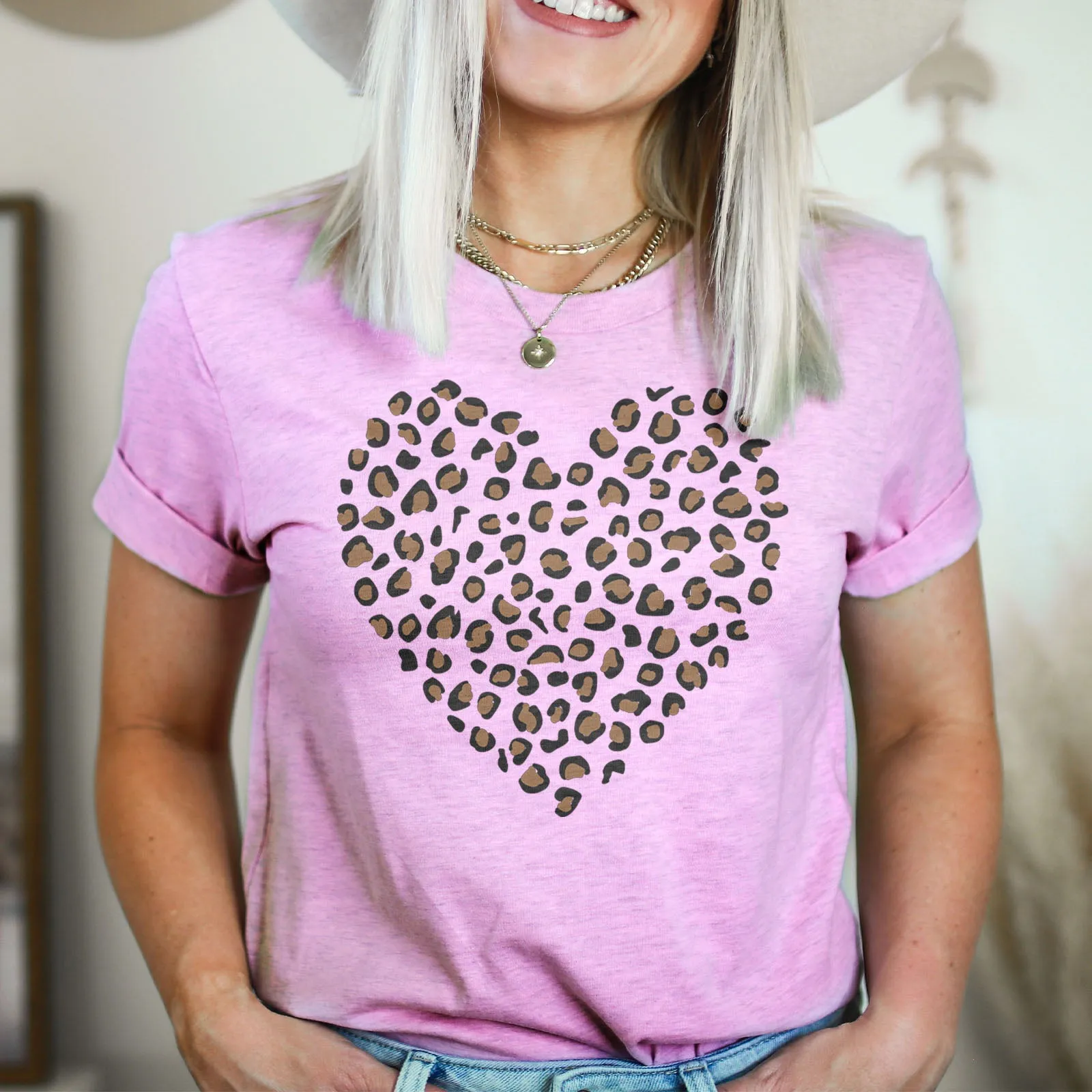 Leopard Heart Tee