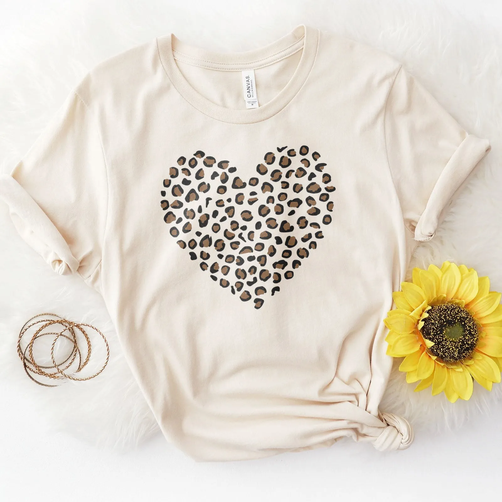 Leopard Heart Tee