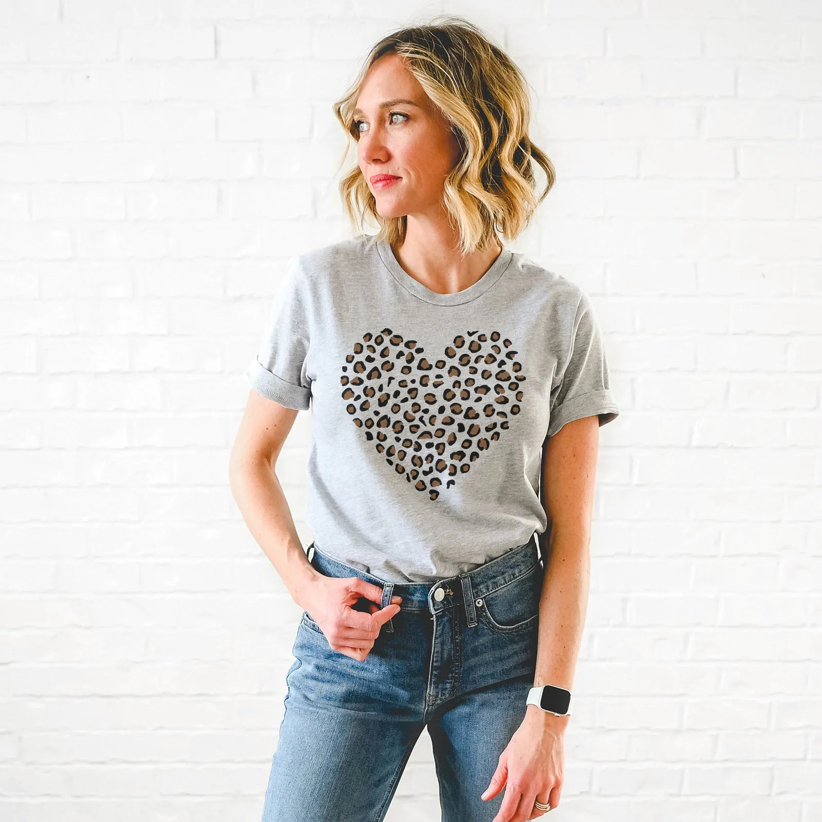 Leopard Heart Tee