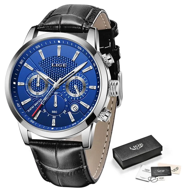 LIGE Top Brand Chronograph Waterproof Men's Watches