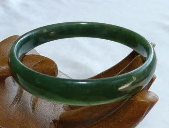 Luminous Deep Deep Green Chinese Jade Bangle Bracelet 57mm (NJL2232)