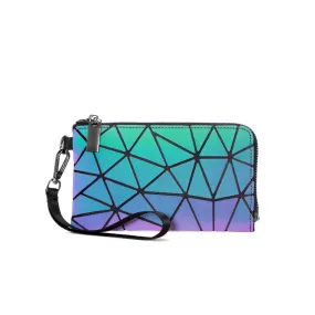 Luminous Geometric Zipper Wallet ✨👛