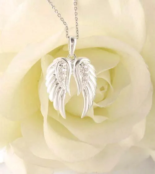 Luminous Pair of Angel Wings Pendant