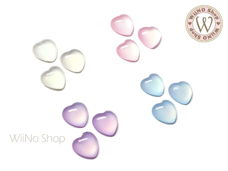 Luminous Pastel Heart Rhinestone - 5 pcs