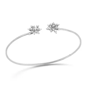 Luminus Diamond End Wire Cuff Bracelet