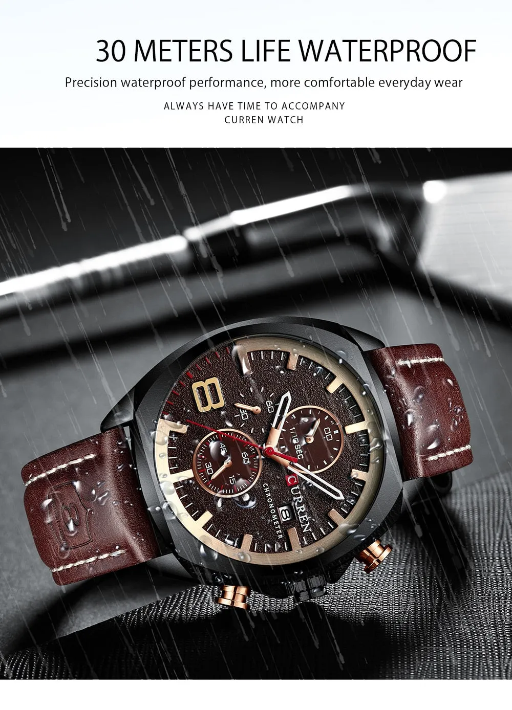 Luxury Men Watches, Military Analog Male Quartz Clock Men's Sport Wristwatch Waterproof Watch