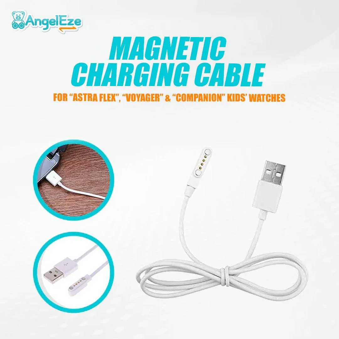 Magnetic Charging Cable - Pogo Pin, For AngelEze Astra Flex, Companion & Voyager Watches