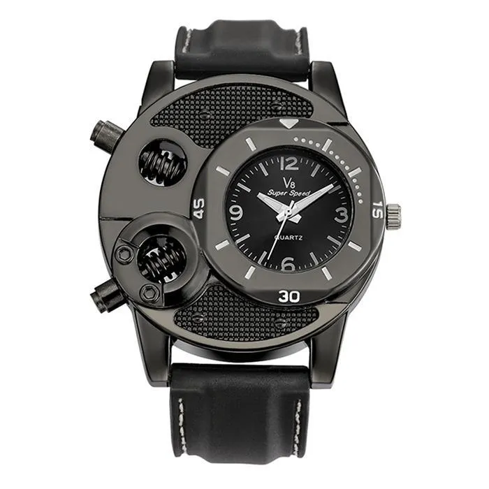 Men's Military Quartz Wrist Watch Silicone Strap