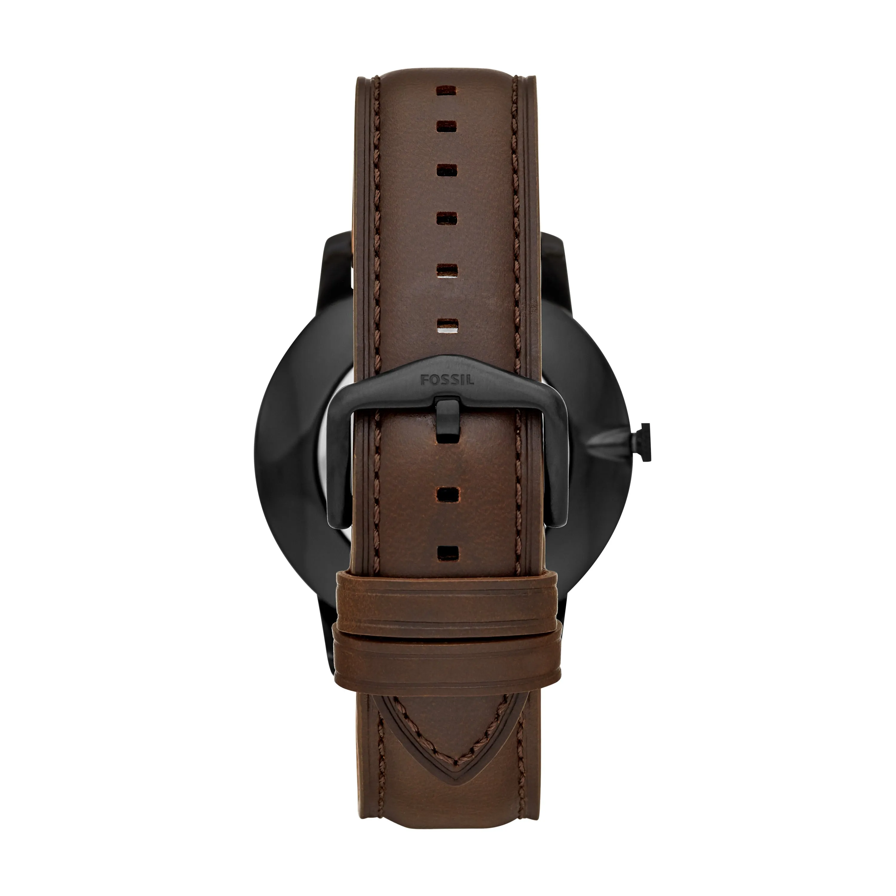 Minimalist Three-Hand Brown Leather Watch