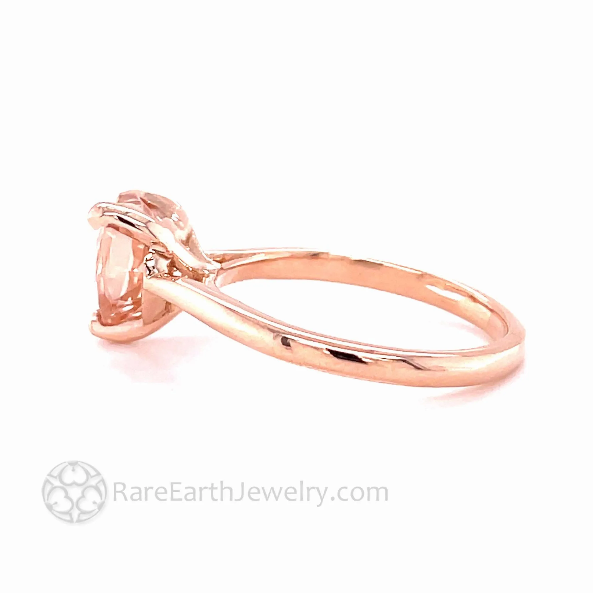 Morganite Heart Shaped Engagement Ring Heart Cut Solitaire