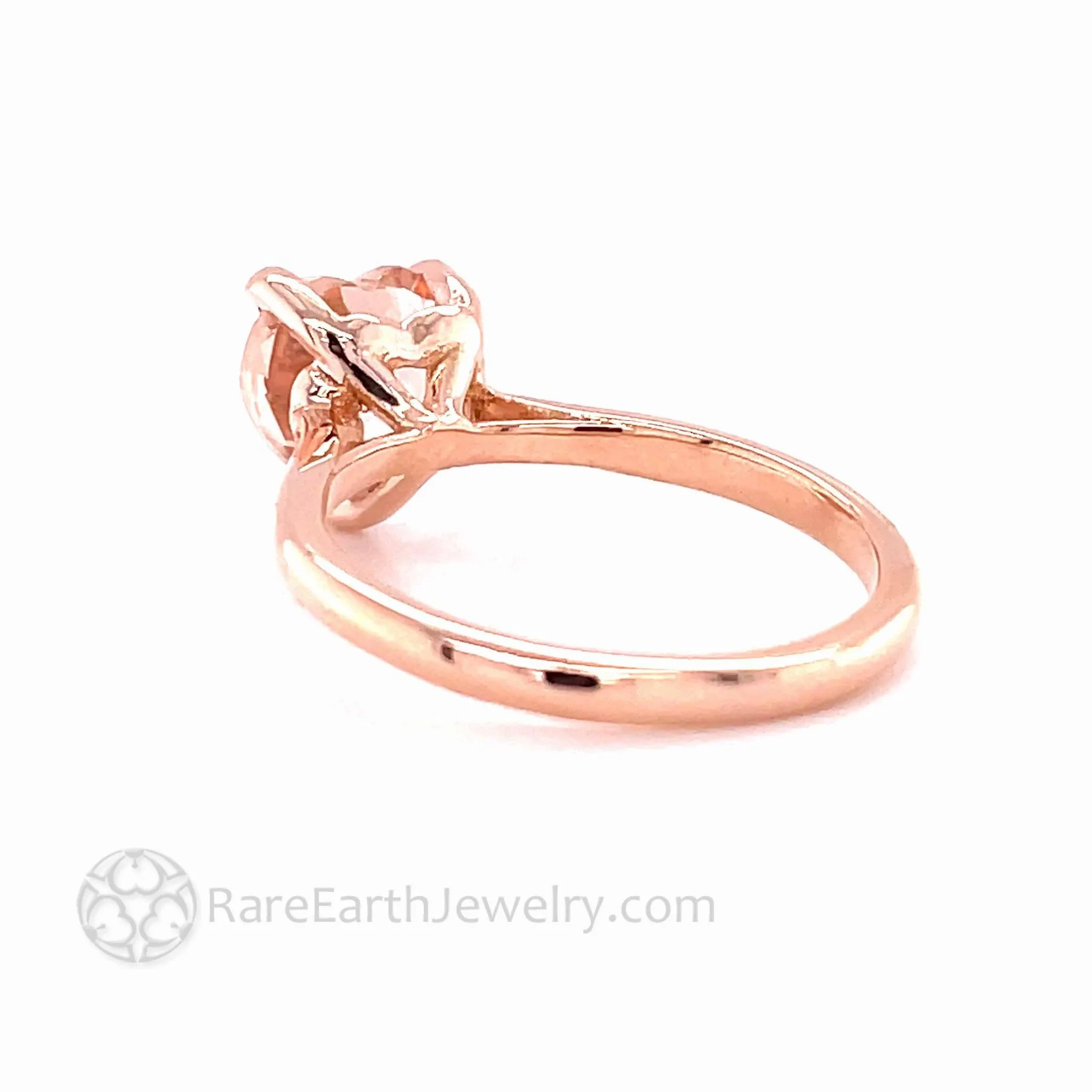 Morganite Heart Shaped Engagement Ring Heart Cut Solitaire