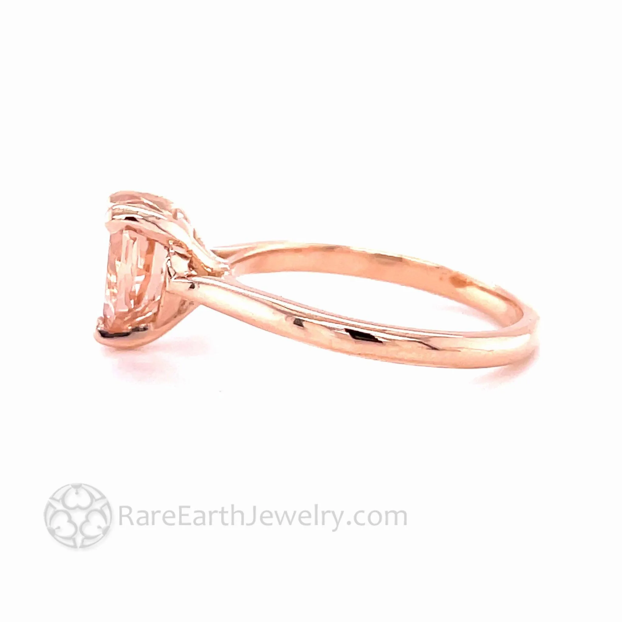 Morganite Heart Shaped Engagement Ring Heart Cut Solitaire