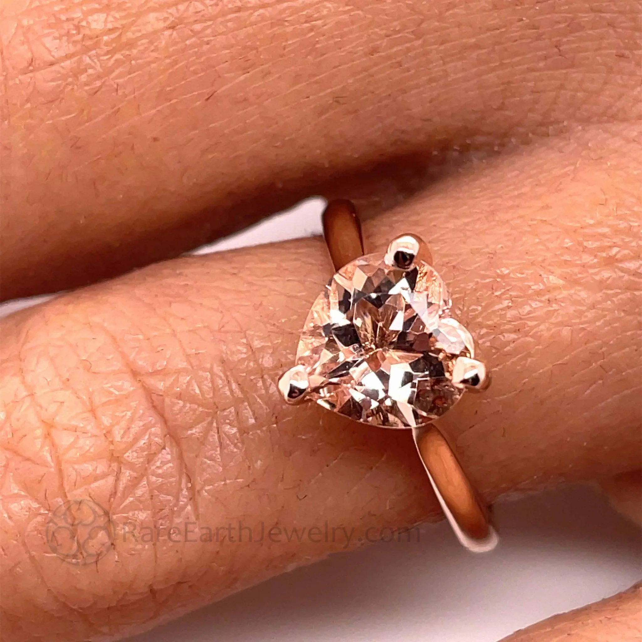 Morganite Heart Shaped Engagement Ring Heart Cut Solitaire