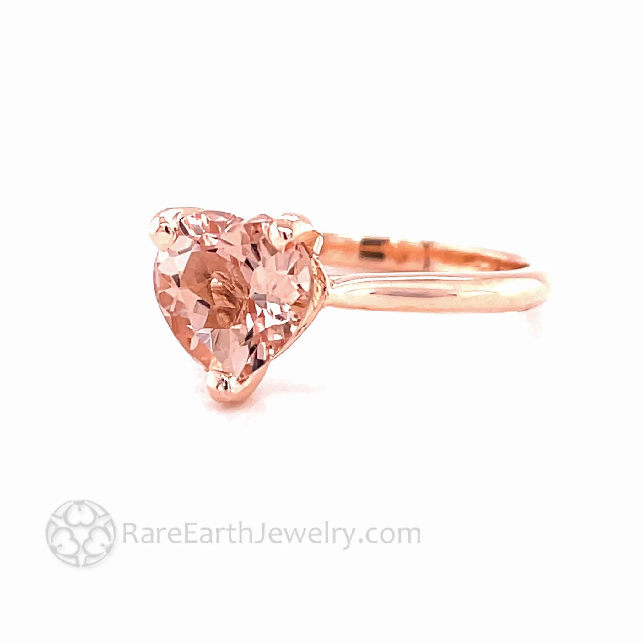 Morganite Heart Shaped Engagement Ring Heart Cut Solitaire