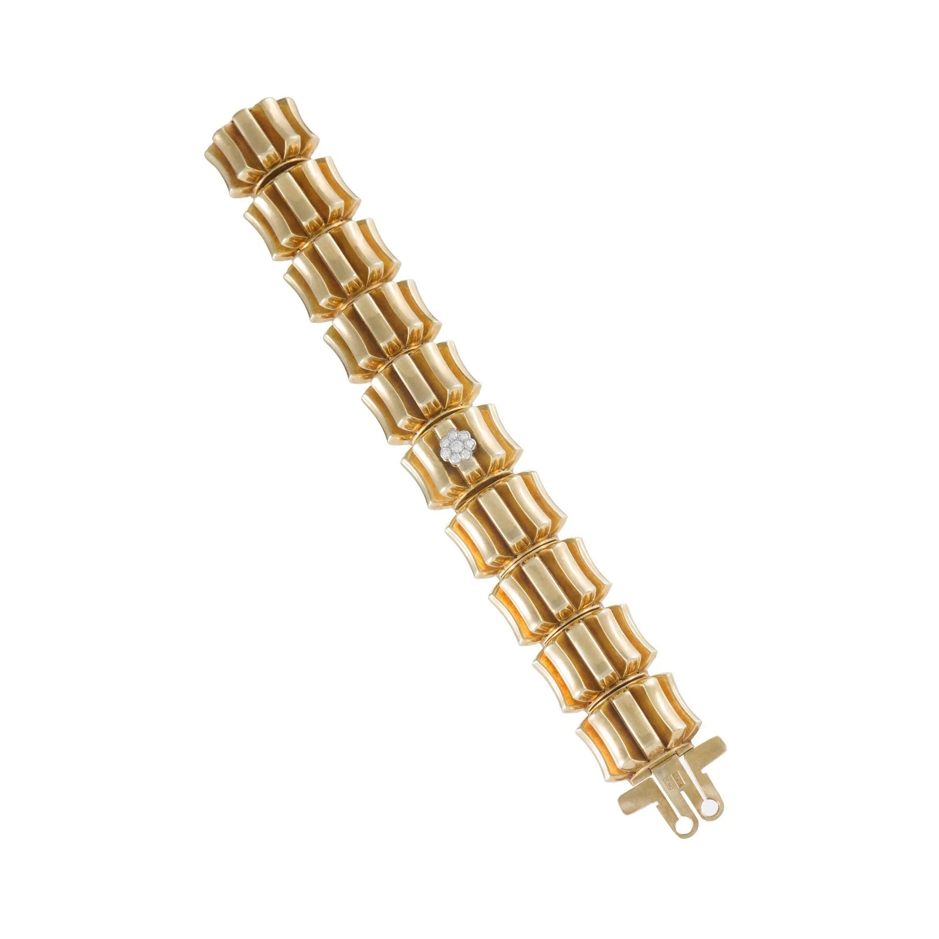 Omega Gold and Diamond Concealed Bracelet Watch