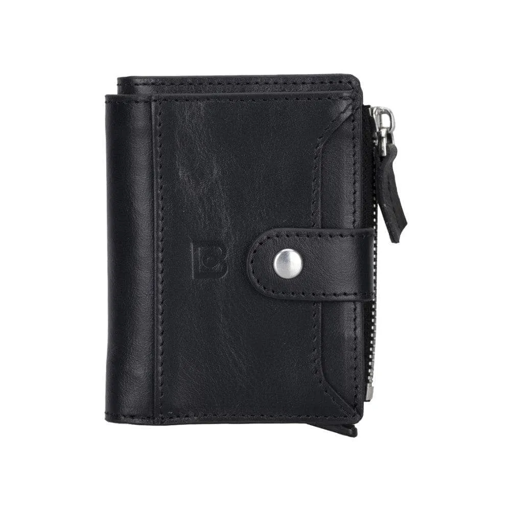 Palermo Zip Mechanical Leather Card Holder