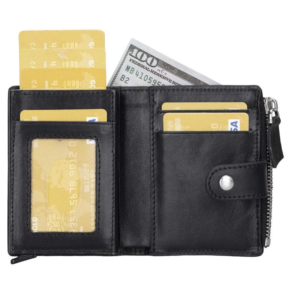 Palermo Zip Mechanical Leather Card Holder