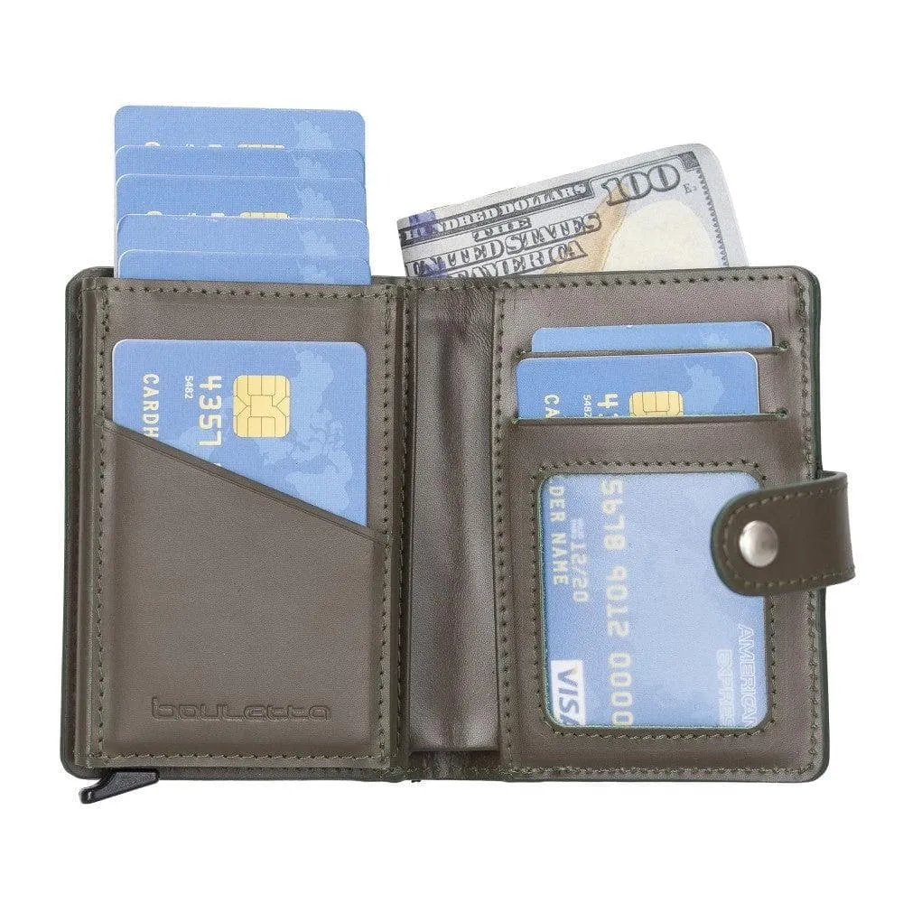 Palermo Zip Mechanical Leather Card Holder