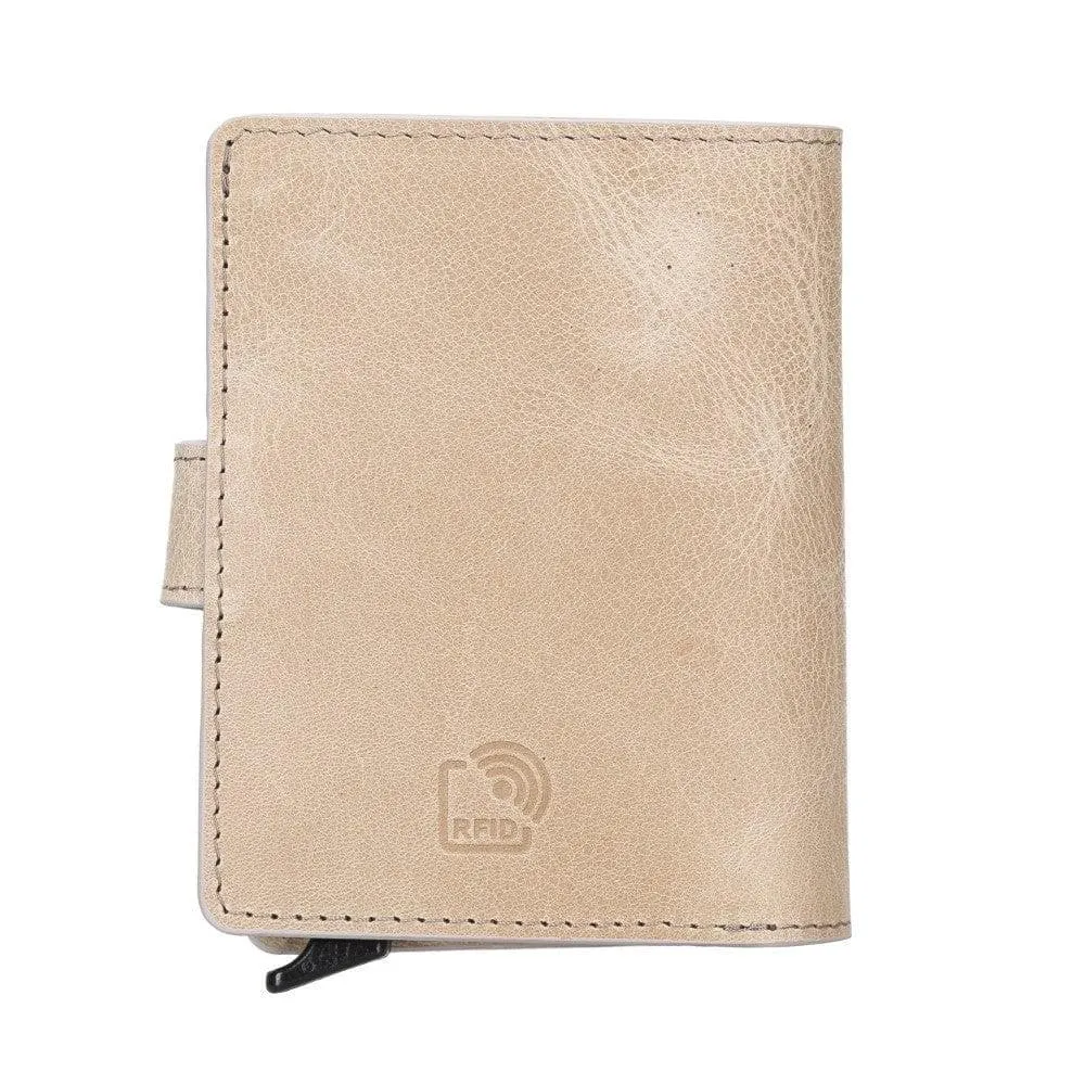 Palermo Zip Mechanical Leather Card Holder