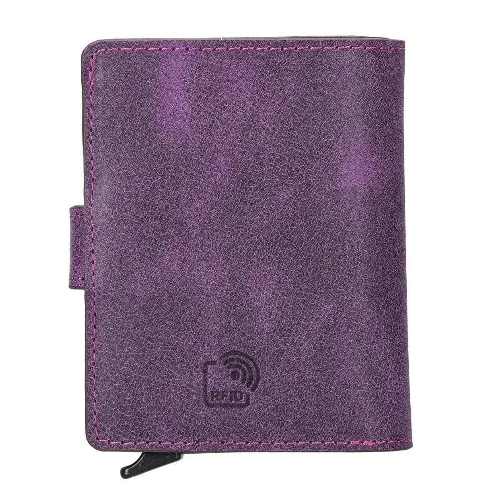 Palermo Zip Mechanical Leather Card Holder