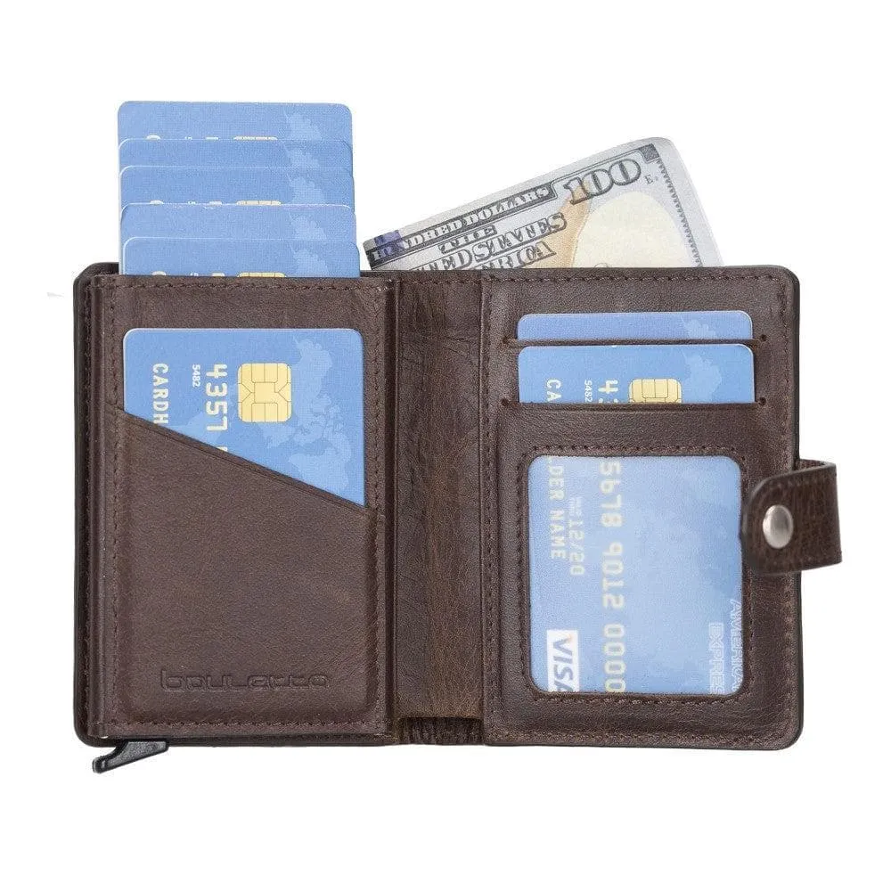 Palermo Zip Mechanical Leather Card Holder