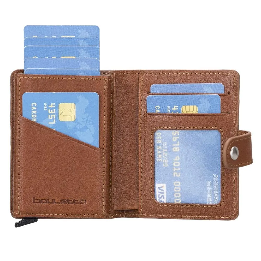 Palermo Zip Mechanical Leather Card Holder