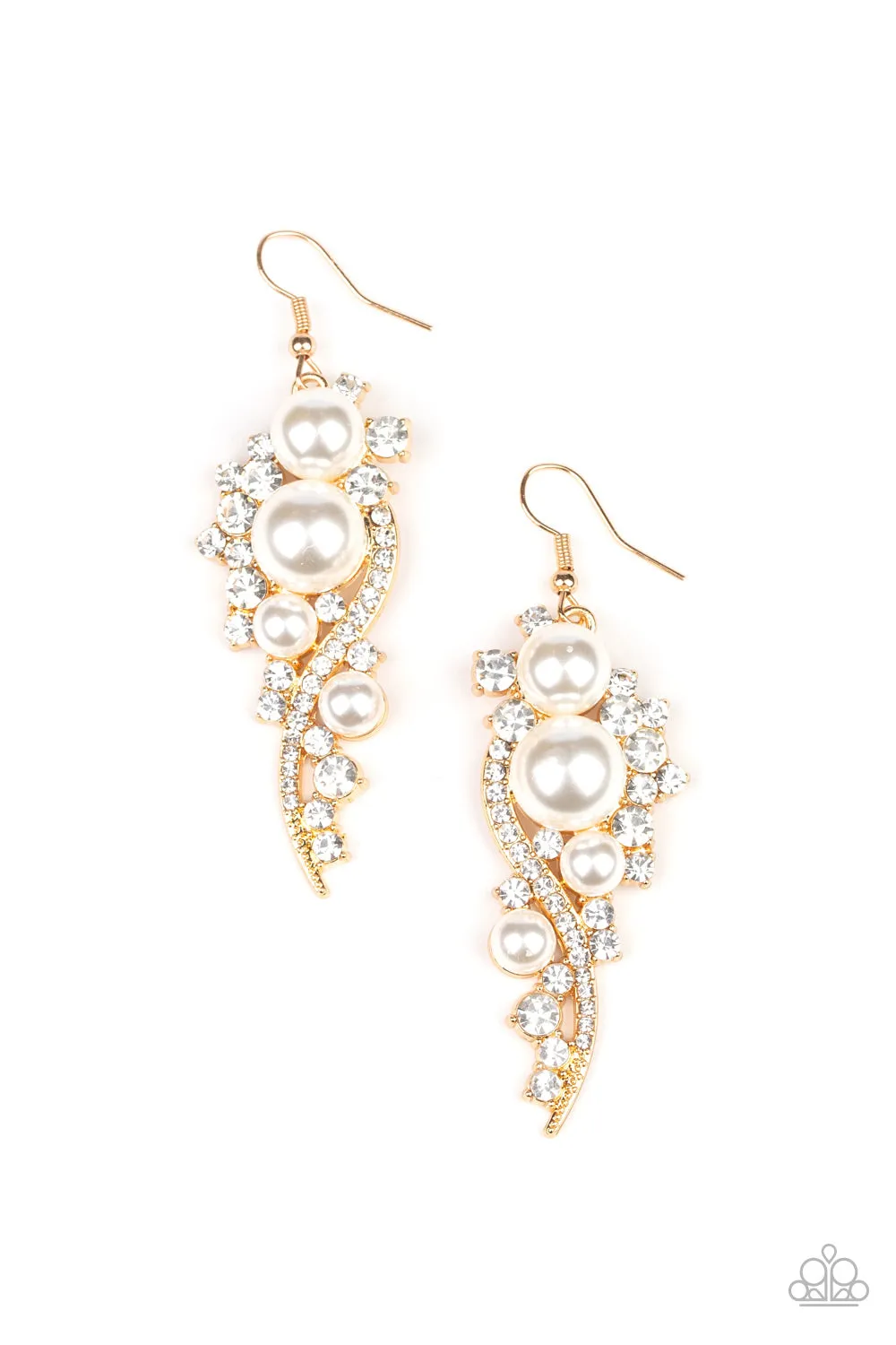 Paparazzi High-End Elegance - Gold Earrings