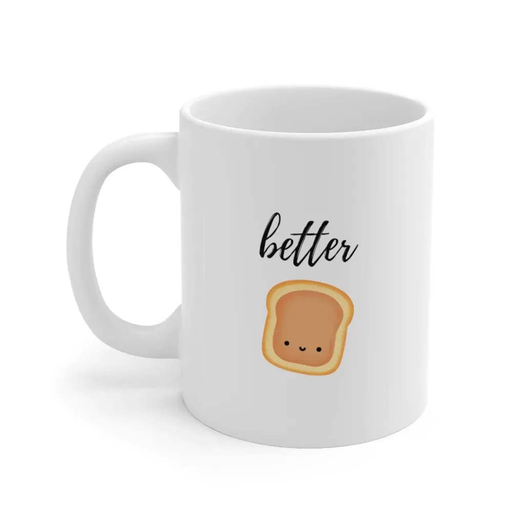 Peanut Butter / Strawberry Jam Matching Couple Mugs