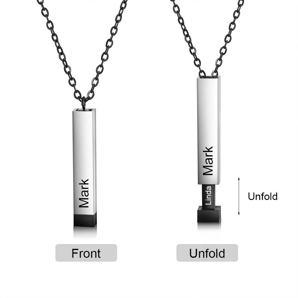 Personalized Engraved Couple Necklace