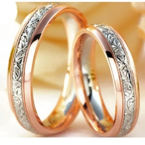 Promise Love Rose Gold Couple Ring - 925 Sterling Silver